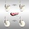 Service Caster 4 Inch 316SS Nylon Wheel Swivel 3/8 Inch Threaded Stem Caster Lock Brake, 2PK SCC-SS316TSTTL20S414-NYS-381615-2-S2 - alternate 3